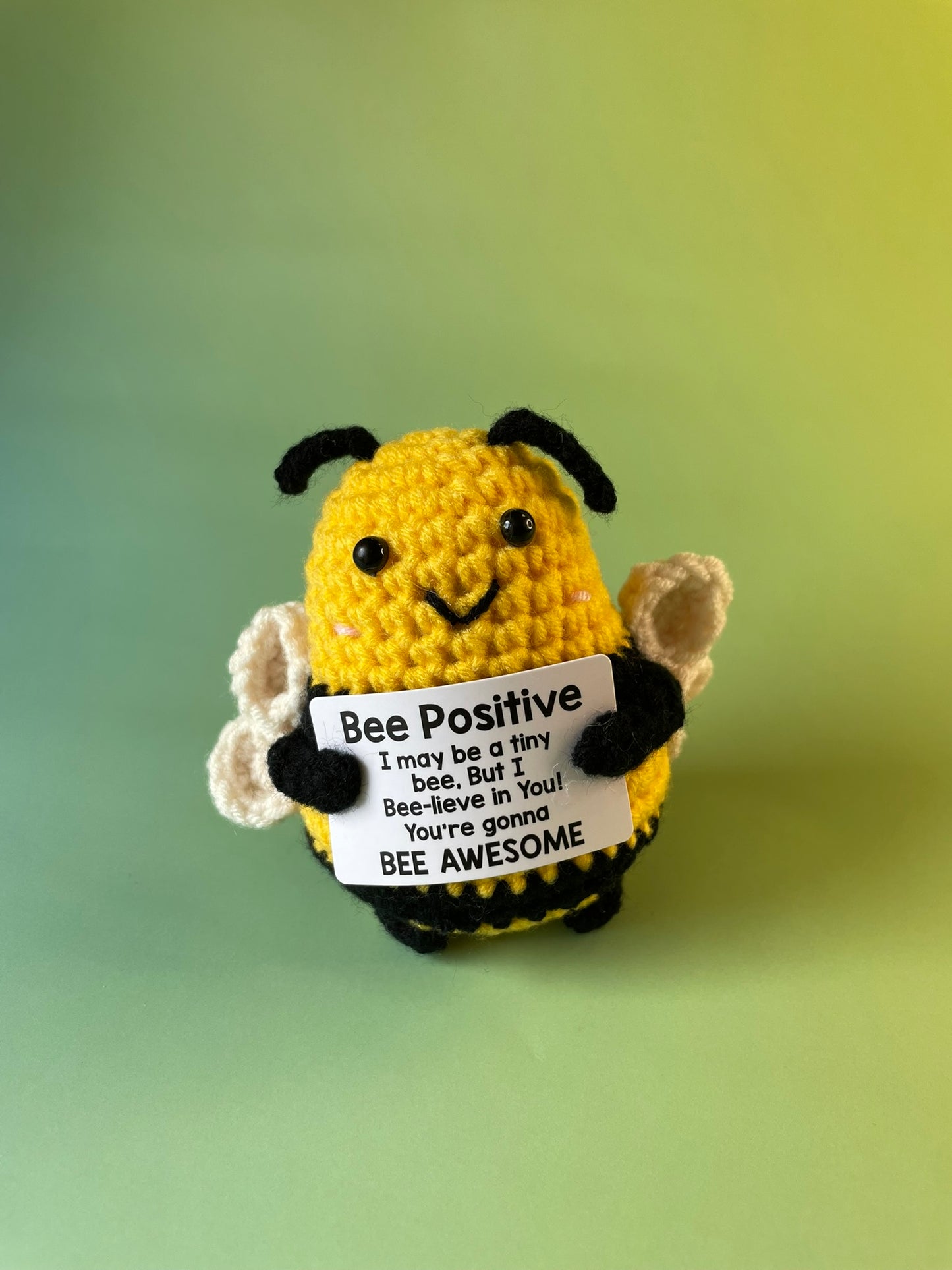 Gehäkelte Biene | Positive Bee | Motivationsgeschenk