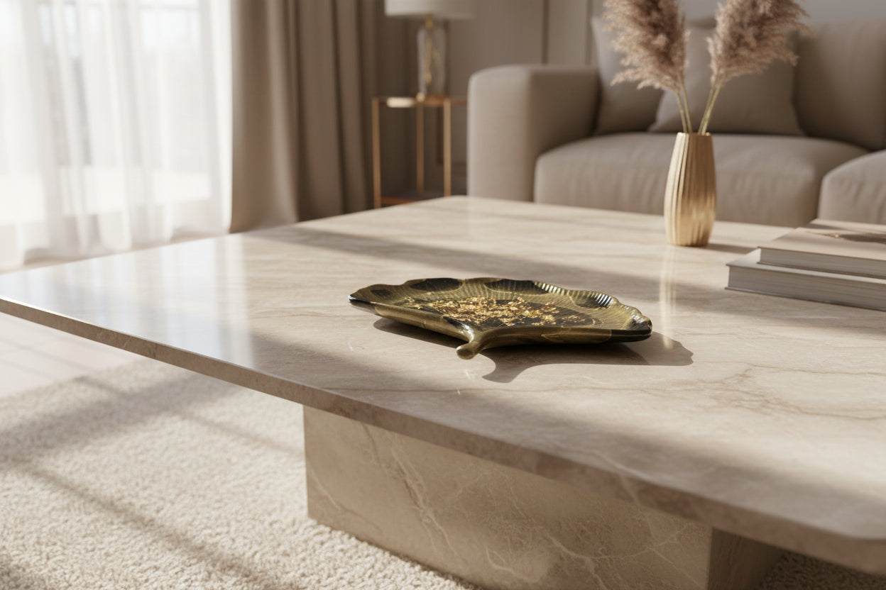 Epoxidharz Schmuckschale im Ginkgo-Stil - perfektes Geschenk