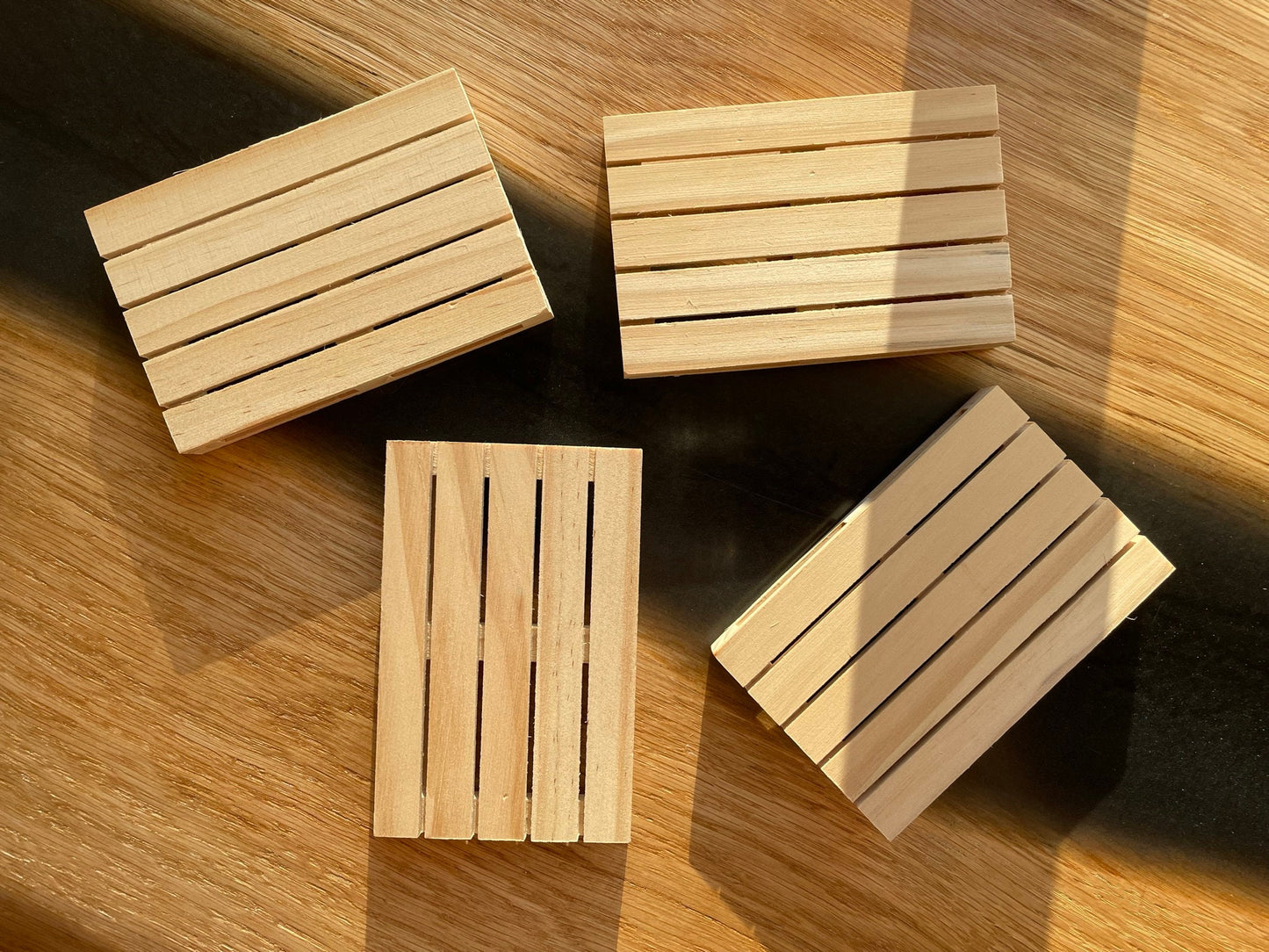 Untersetzer aus Holz im Palettenstil - Detailansicht