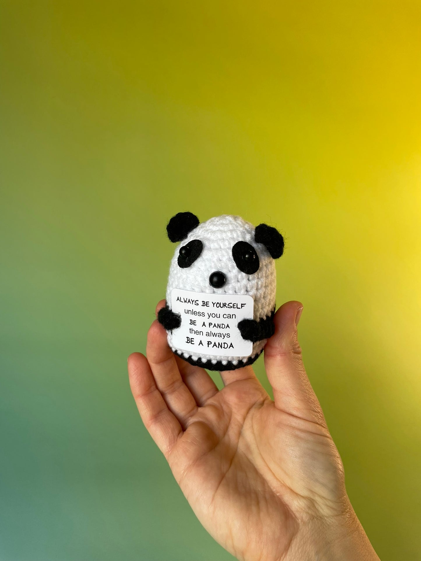 Gehäkelter Panda | Motivationsgeschenk | Süße Amigurumi Figur
