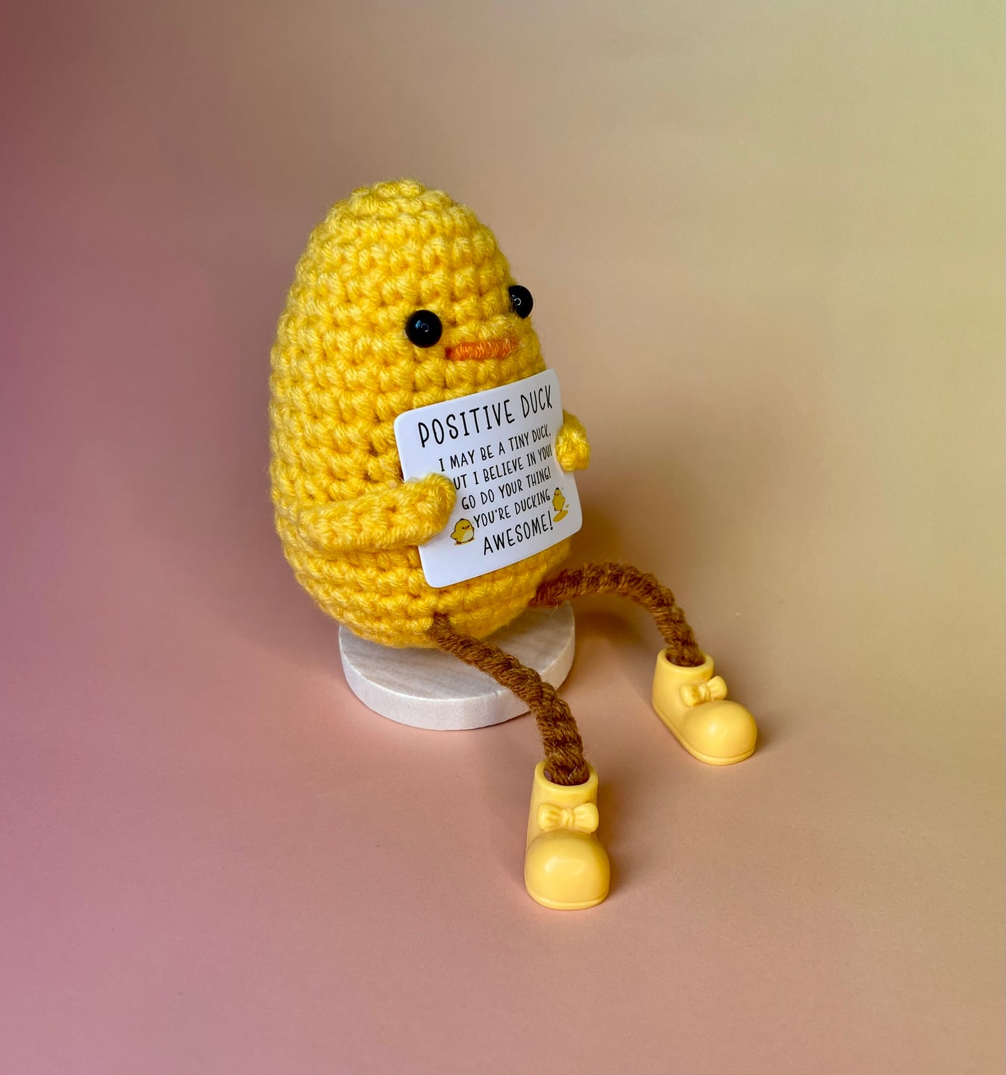 Gehäkelte Ente | Positive Duck | Motivationsgeschenk | 3 Varianten