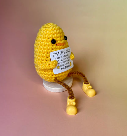 Gehäkelte Ente | Positive Duck | Motivationsgeschenk | 3 Varianten