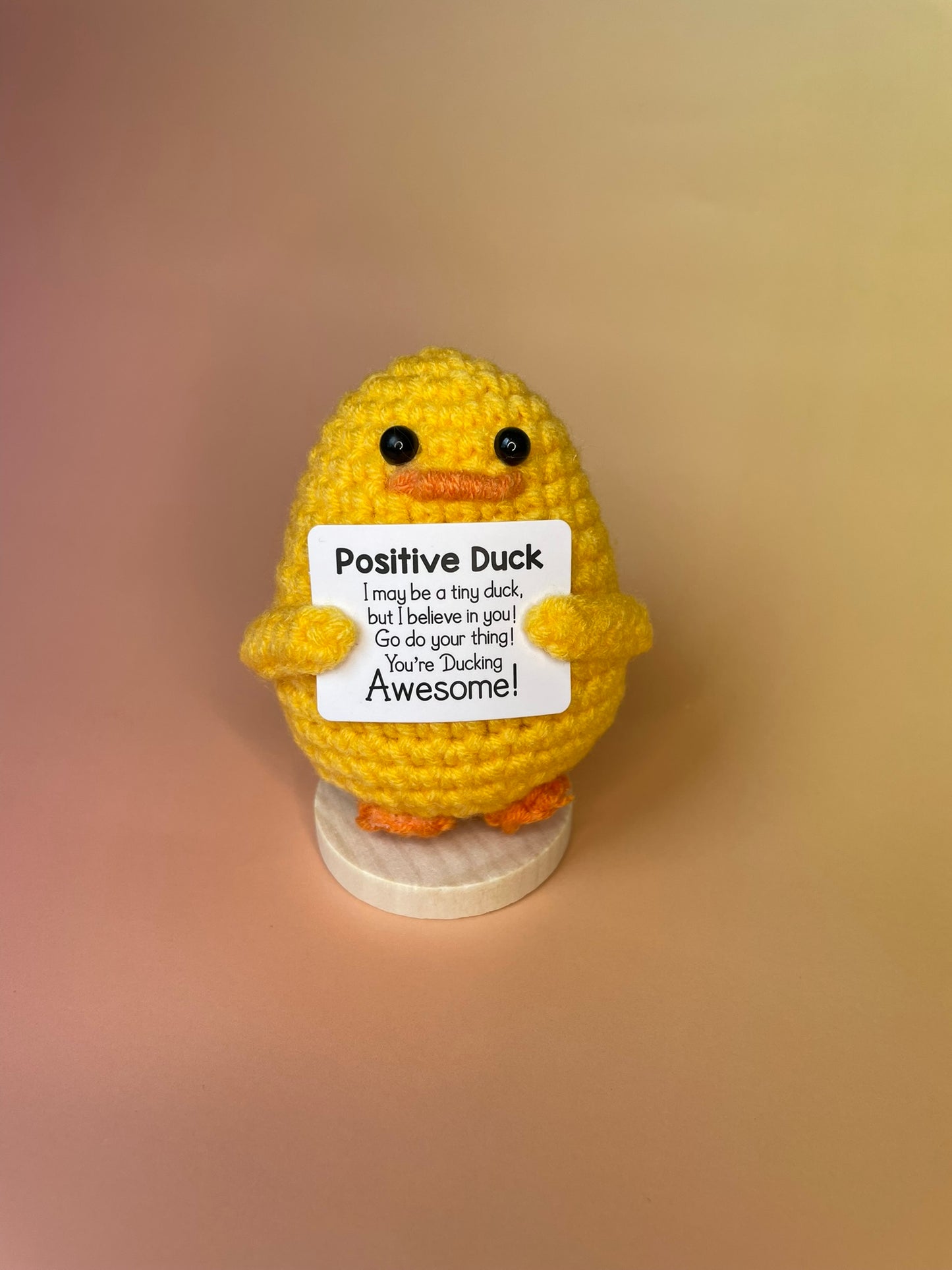 Gehäkelte Ente | Positive Duck | Motivationsgeschenk | 3 Varianten