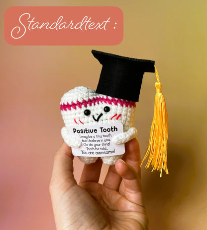 Gehäkelte Zahn-Figur | Abschlussgeschenk Zahnmedizin | Personalisierbar