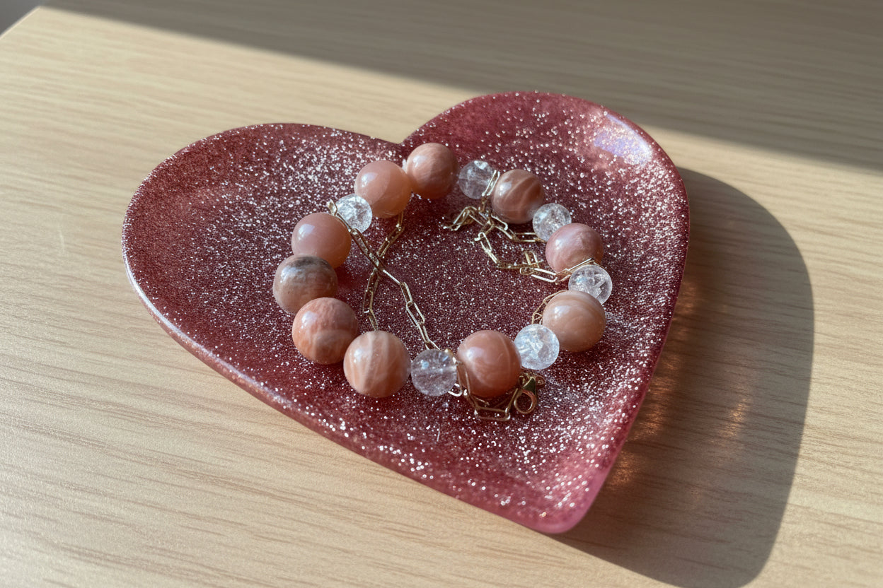 Schmuckschale aus Epoxidharz - Valentinstag Geschenk 