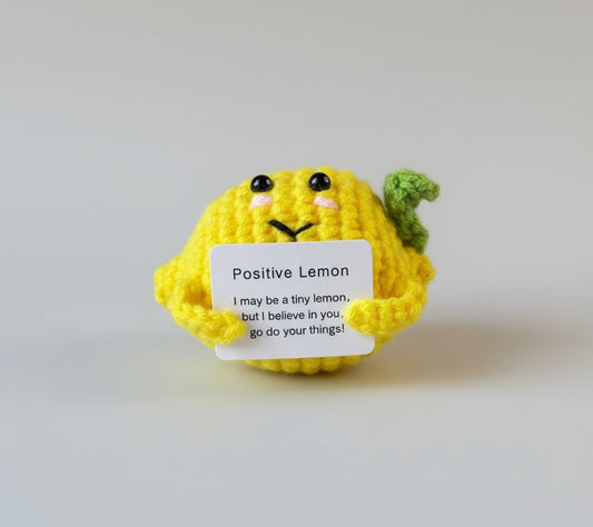 Positive Lemon - positive Zitrone - gehäkelte Zitrone
