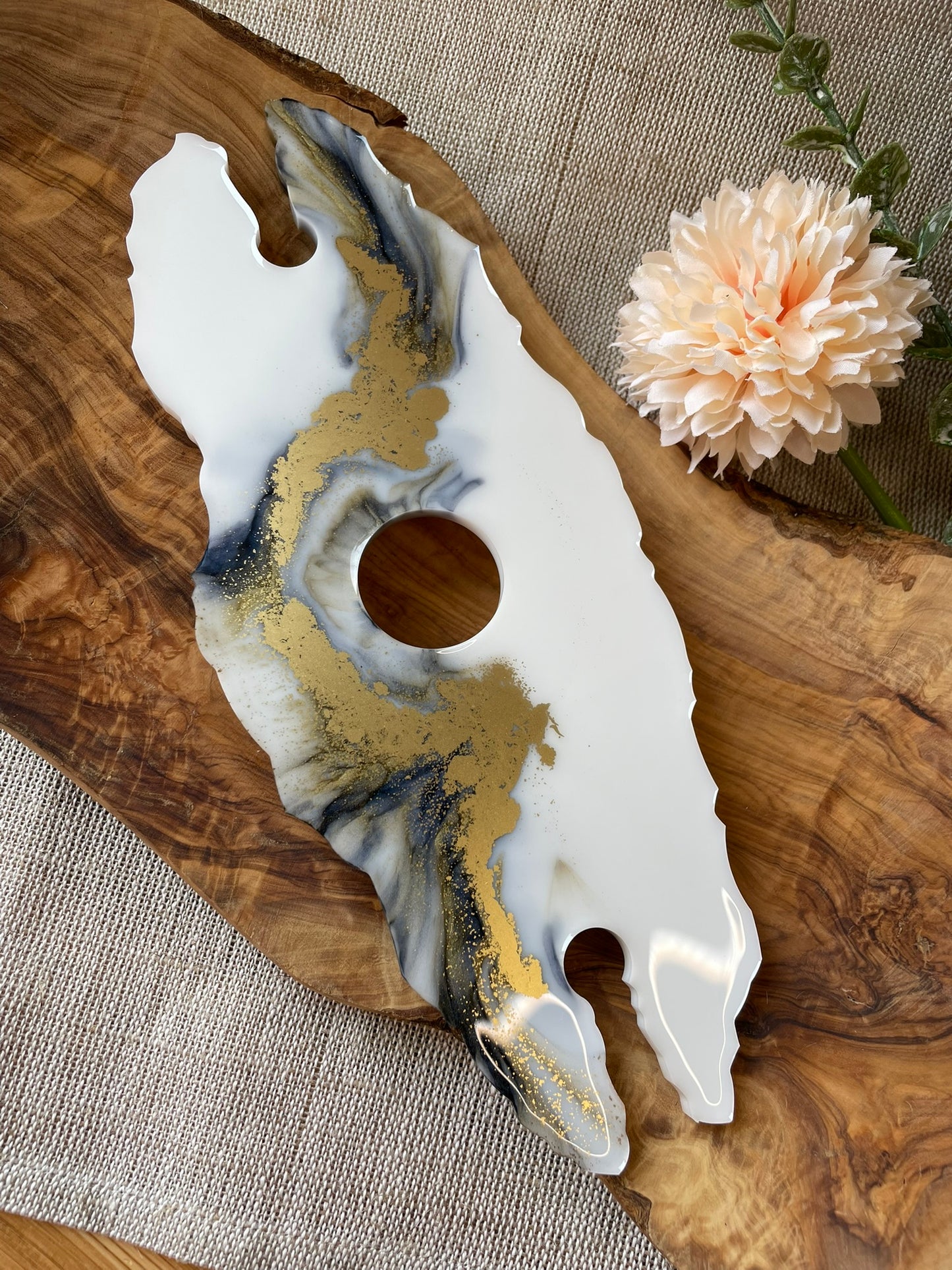 Wine Butler Epoxidharz | Handgefertigt | Weinglashalter | Hochzeitsgeschenk