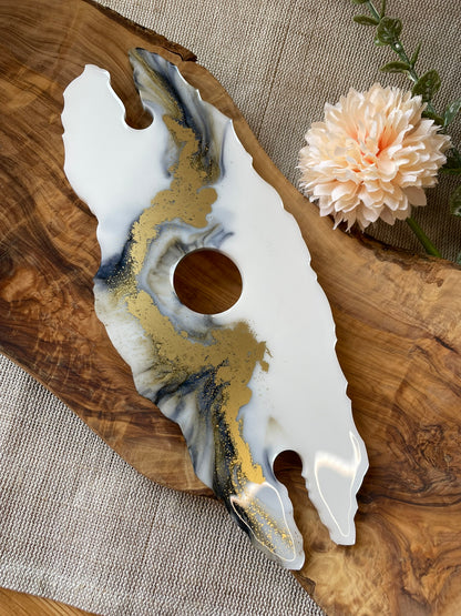 Wine Butler Epoxidharz | Handgefertigt | Weinglashalter | Hochzeitsgeschenk
