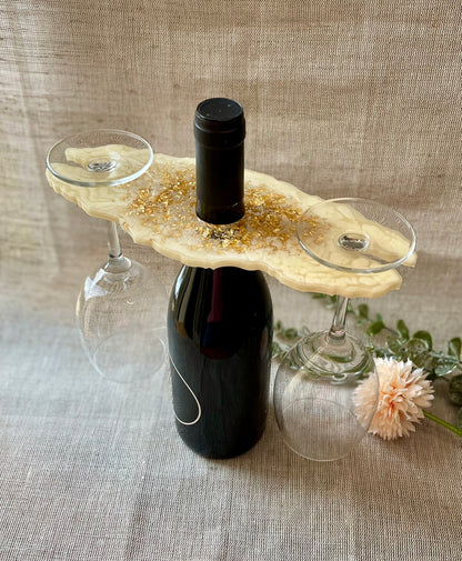 Wine Butler Epoxidharz | Handgefertigt | Weinglashalter | Hochzeitsgeschenk