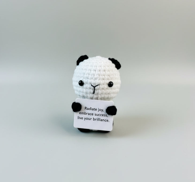 Gehäkelter Panda | Motivationsgeschenk | Süße Amigurumi Figur