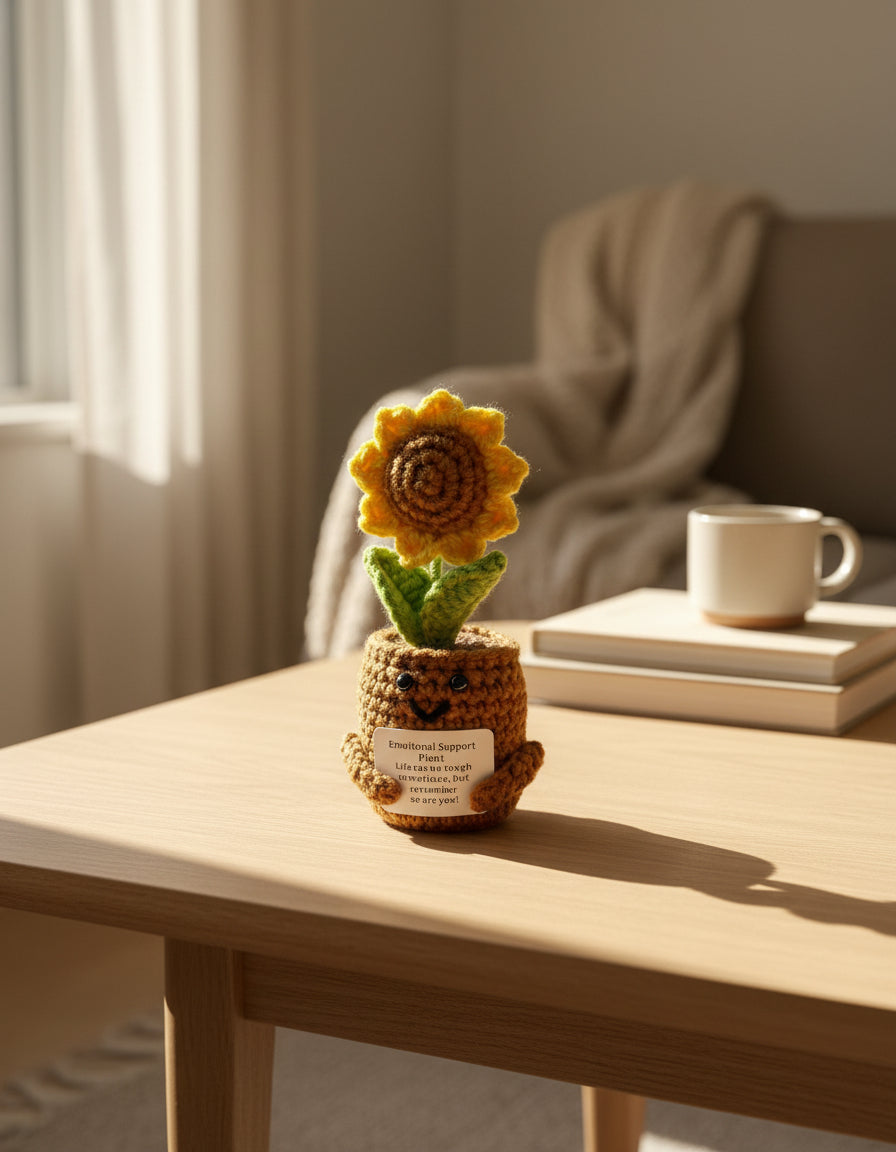 Emotional Support Plant im Wohnzimmer 